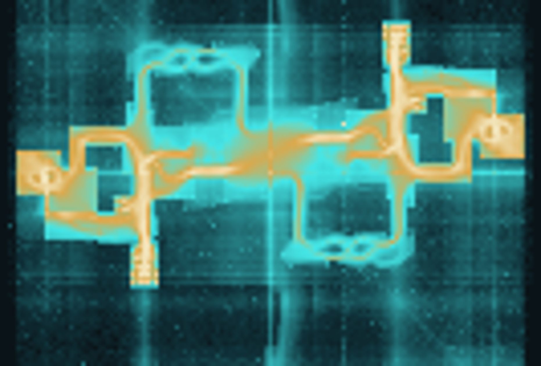 A glowing route map showing where players moved across five years of blitzkrieg2 matches